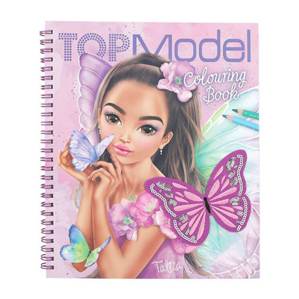 Top Model Omalovánka |Colouring Book, Fialová, Talita s motýly